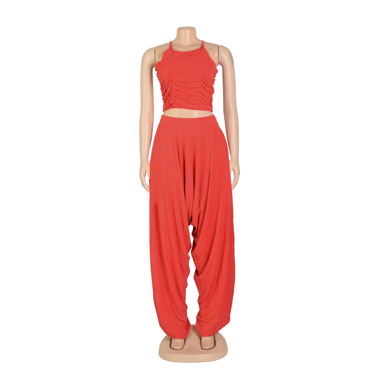 Sleeveless Loose Women's Wear Wide Leg Pants Two-piece Suit