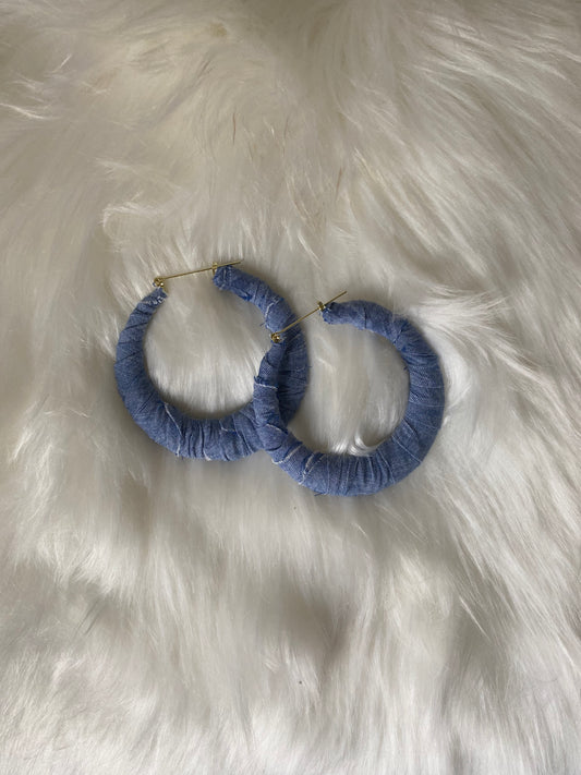 Denim Fabric Hoops