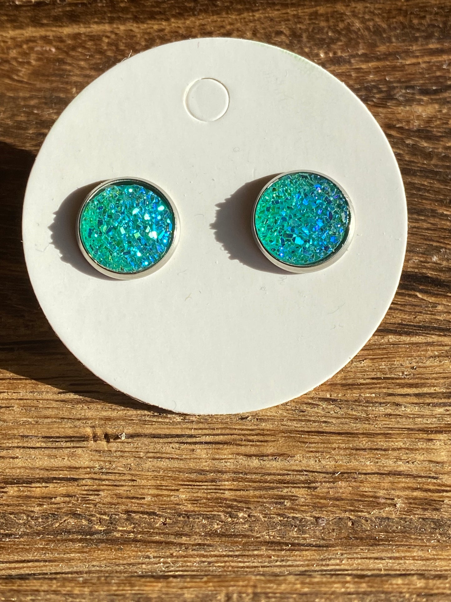 Aqua Ice Druzy Earring