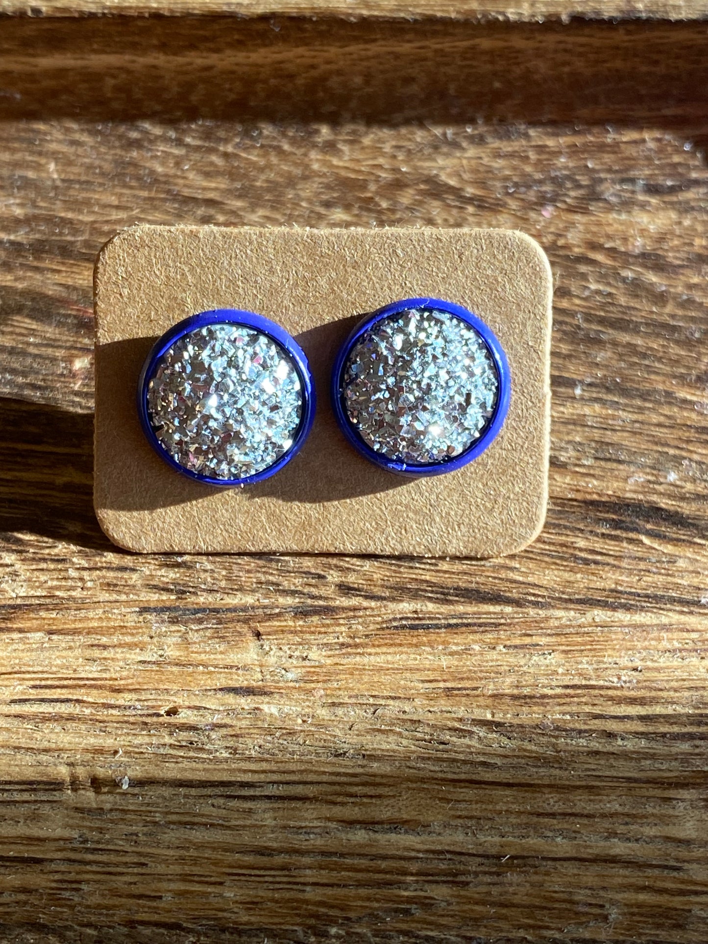 Silver Purple Stud Earring