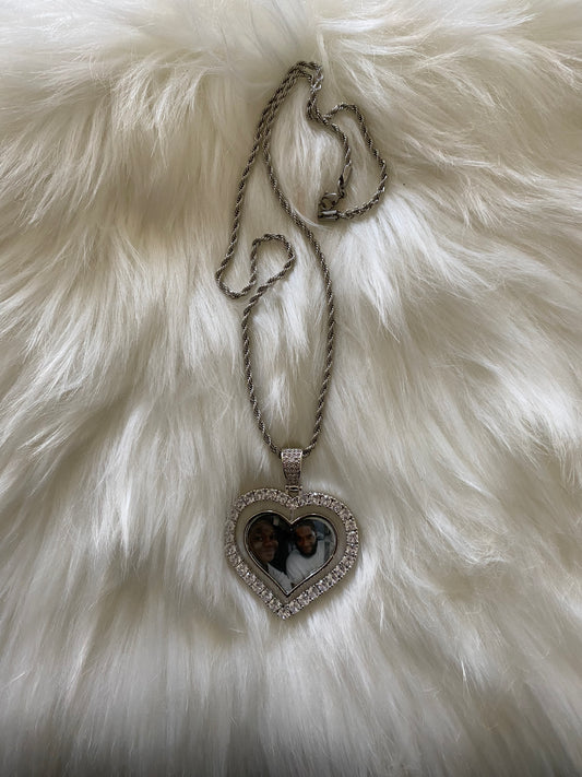 Bling Rotating Heart Necklace